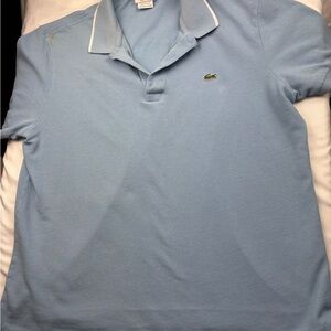 Lacoste Baby Blue Polo with White Trim